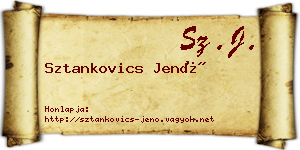 Sztankovics Jenő névjegykártya